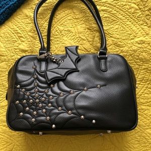 Liz de ville Evil Garden tote with bat bauble